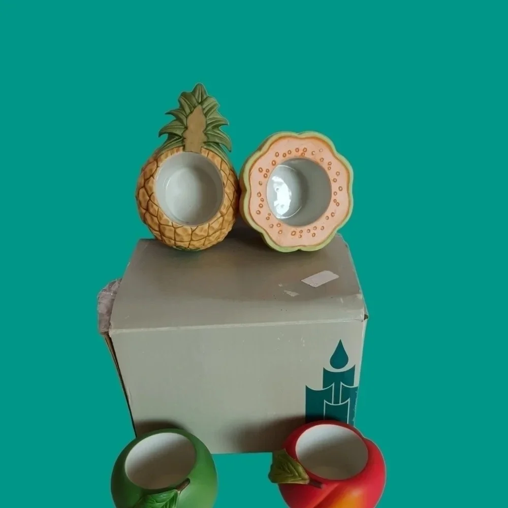 Party lite fruit candle holder set of 4